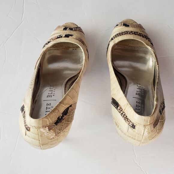 White House Black Market Isaac Peep Toe Heels Women's 7.5 Party Work Office - Picture 4 of 10